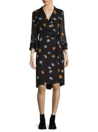 Ganni Dainty Floral Wrap Dress at Saks Fifth Avenue